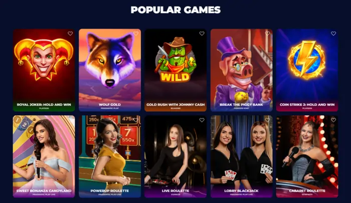 Nine Casino Popular Games